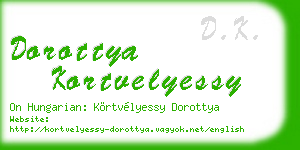 dorottya kortvelyessy business card