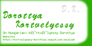 dorottya kortvelyessy business card